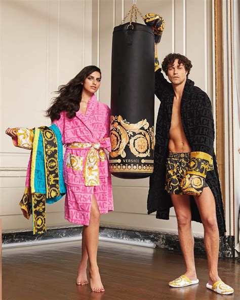 versace rainbow robe|versace unisex barocco sleeve robe.